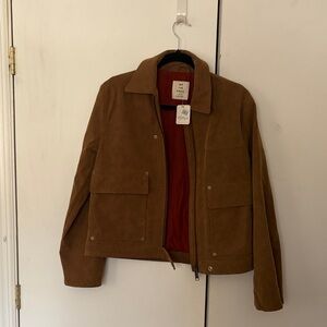 Brown Suede Free People Jacket New